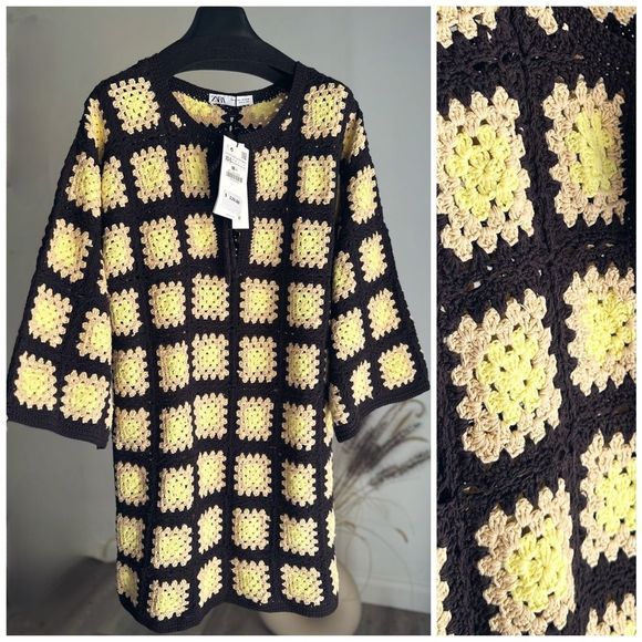 Zara Limited Edition Crochet Dress New - Picture 2 of 13